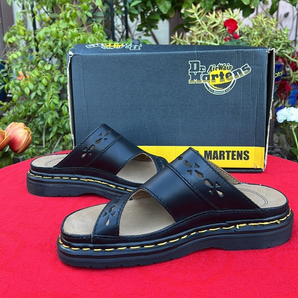 🏴󠁧󠁢󠁥󠁮󠁧󠁿 Dr. Martens MIE Floral Cut Out Platform Slides / Mules UK 8 🌺 - Picture 4 of 17